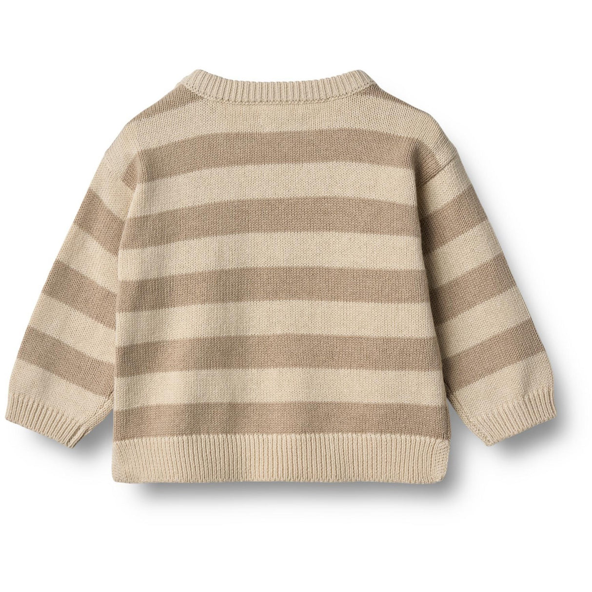 Wheat Beige Stripe Knit Pullover Morgan
