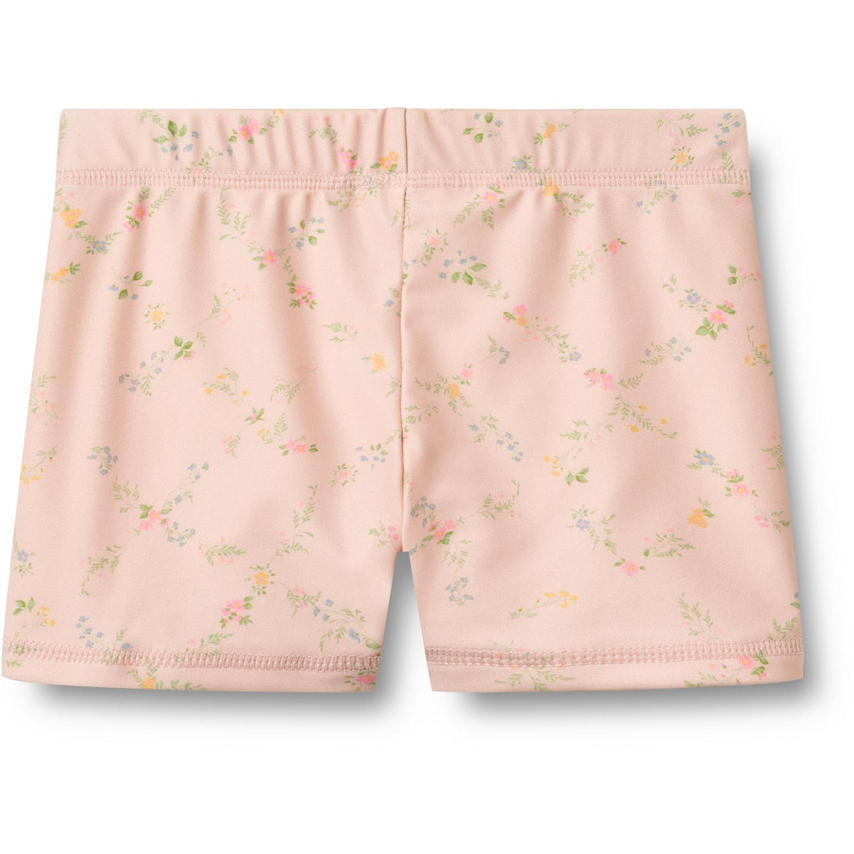 Wheat Powder Checked Flowers Swim Shorts Niki
