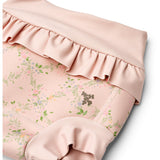 Wheat Powder Checked Flowers Neoprene Swim Pants Rita