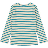 Petit Piao Turquise /Dark Off White Blouse Modal Striped
