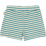 Petit Piao Turquise /Dark Off White Shorts Modal Striped