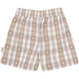 Petit Piao Off White Heart Shorts Boxy Woven
