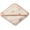 LIEWOOD Peach / Sea Shell Alba Yarn Dyed Hooded Baby Towel