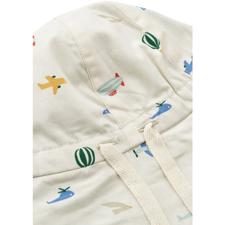LIEWOOD Aviator / Ecru Gorm Reversible Sun hat With Ears