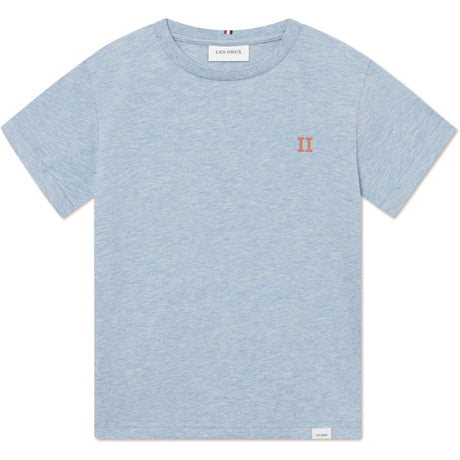 Les Deux Kids Xenon Blue Melange/Orange Nørregaard T-Shirt Seasonal