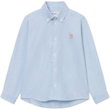 Les Deux Kids Light Blue Konrad Contrast Oxford Shirt