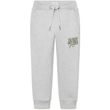 Les Deux Kids Snow Melange/Chive Green Goods Sweatpants