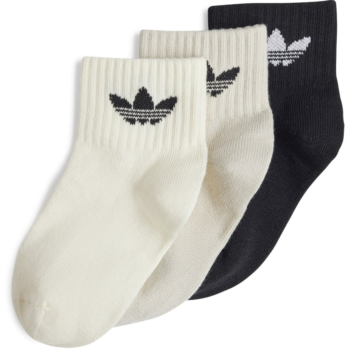 adidas Originals Black/Cream White/Alumina Kids Ankle Sock