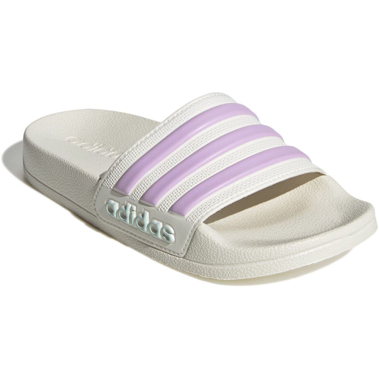 adidas Originals Off White/Bliss Lilac/Halo Mint Adilette Shower K Slides