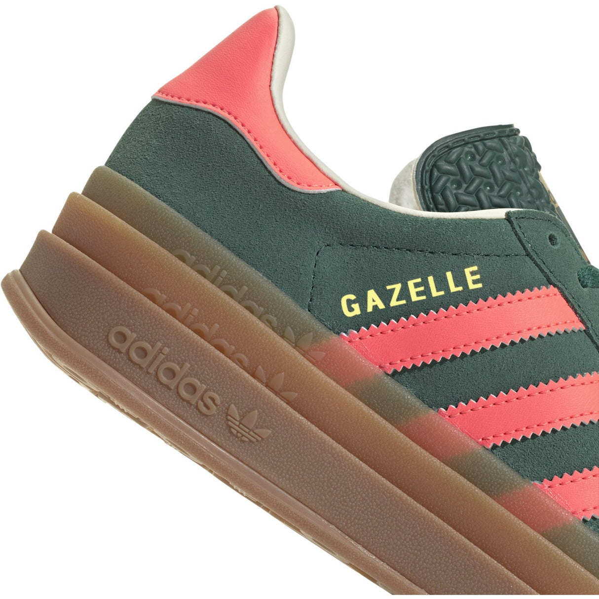 adidas Originals Collegiate Green/Signal Coral/Cream White Gazelle Bold J Sneakers