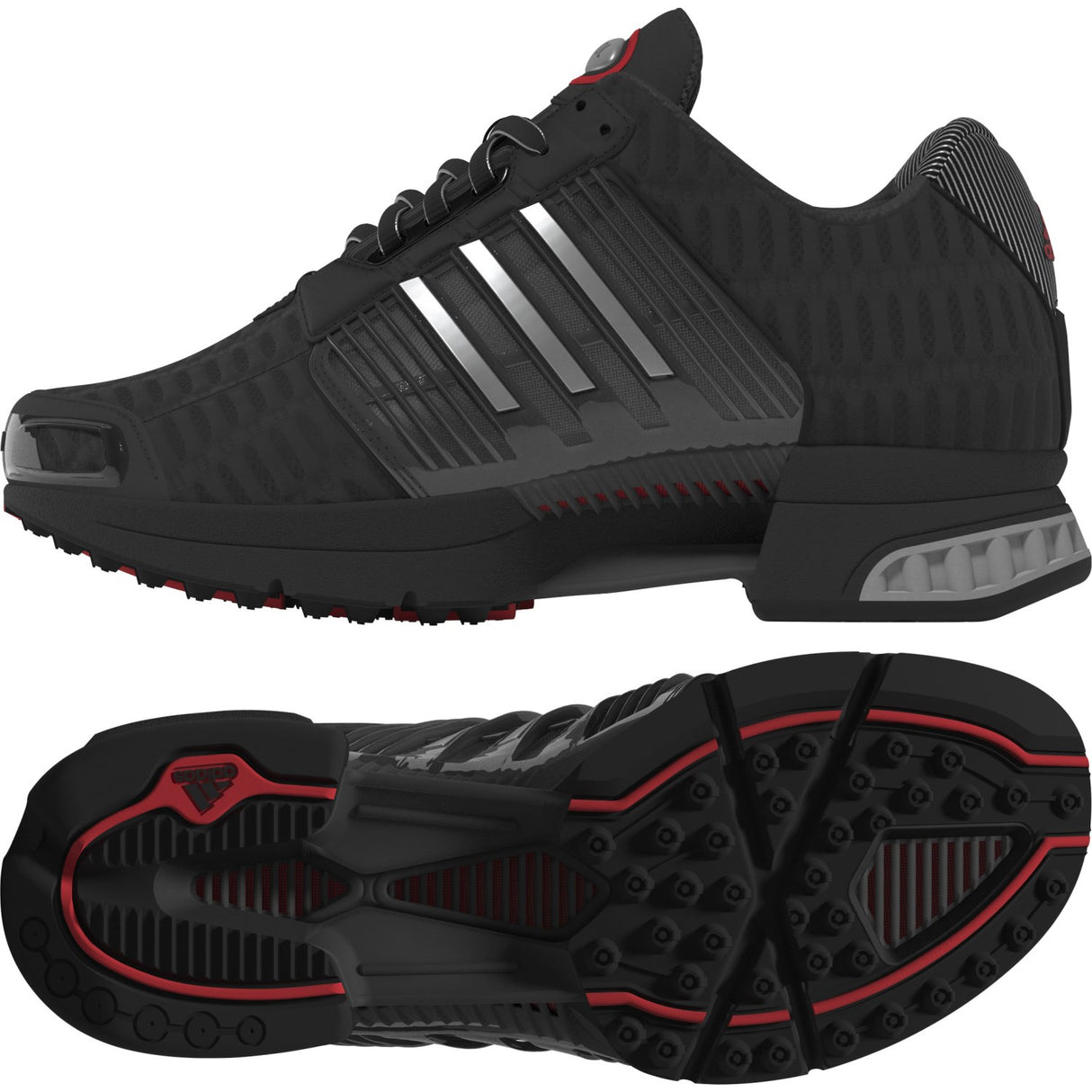 adidas Originals Core Black/Matte Silver/Red Climacool 1 J Sneakers