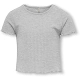kids ONLY Light Grey Melange Nella O-Neck Top Noos