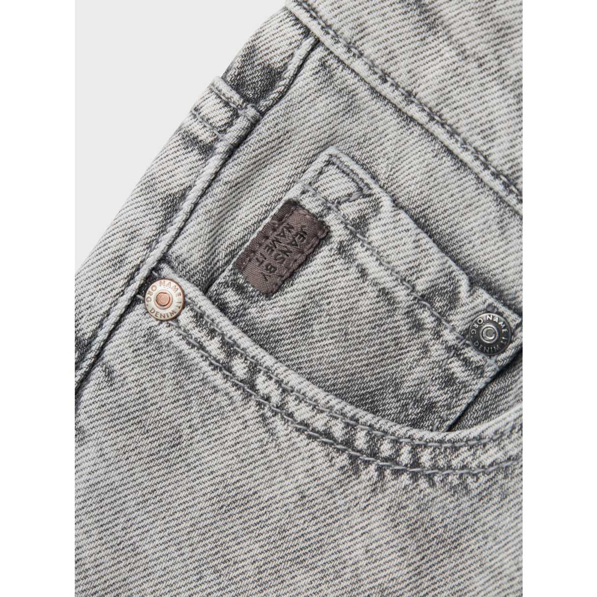 Name It Light Grey Denim Ryan Straight Jeans Noos