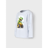 Name It Bright White Race Dino Voto Regular Blouse