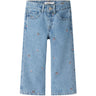 Name It Light Blue Denim Rose Wide Jeans