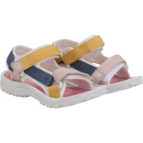 Color Kids Coral Blush Colorblock Sandals W. Velcro