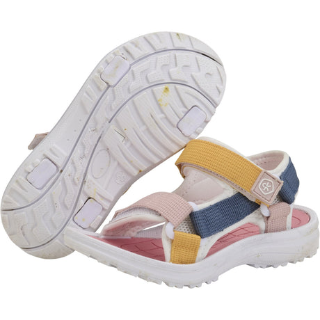 Color Kids Coral Blush Colorblock Sandals W. Velcro