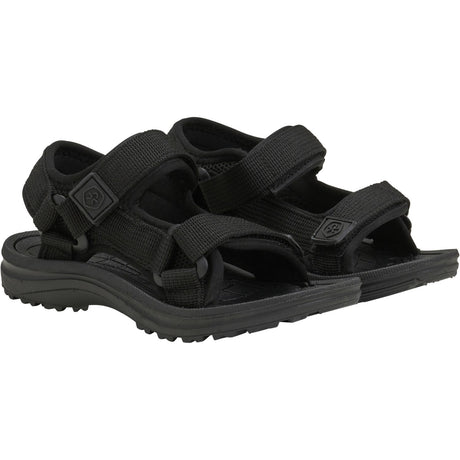 Color Kids Black Colorblock Sandals W. Velcro