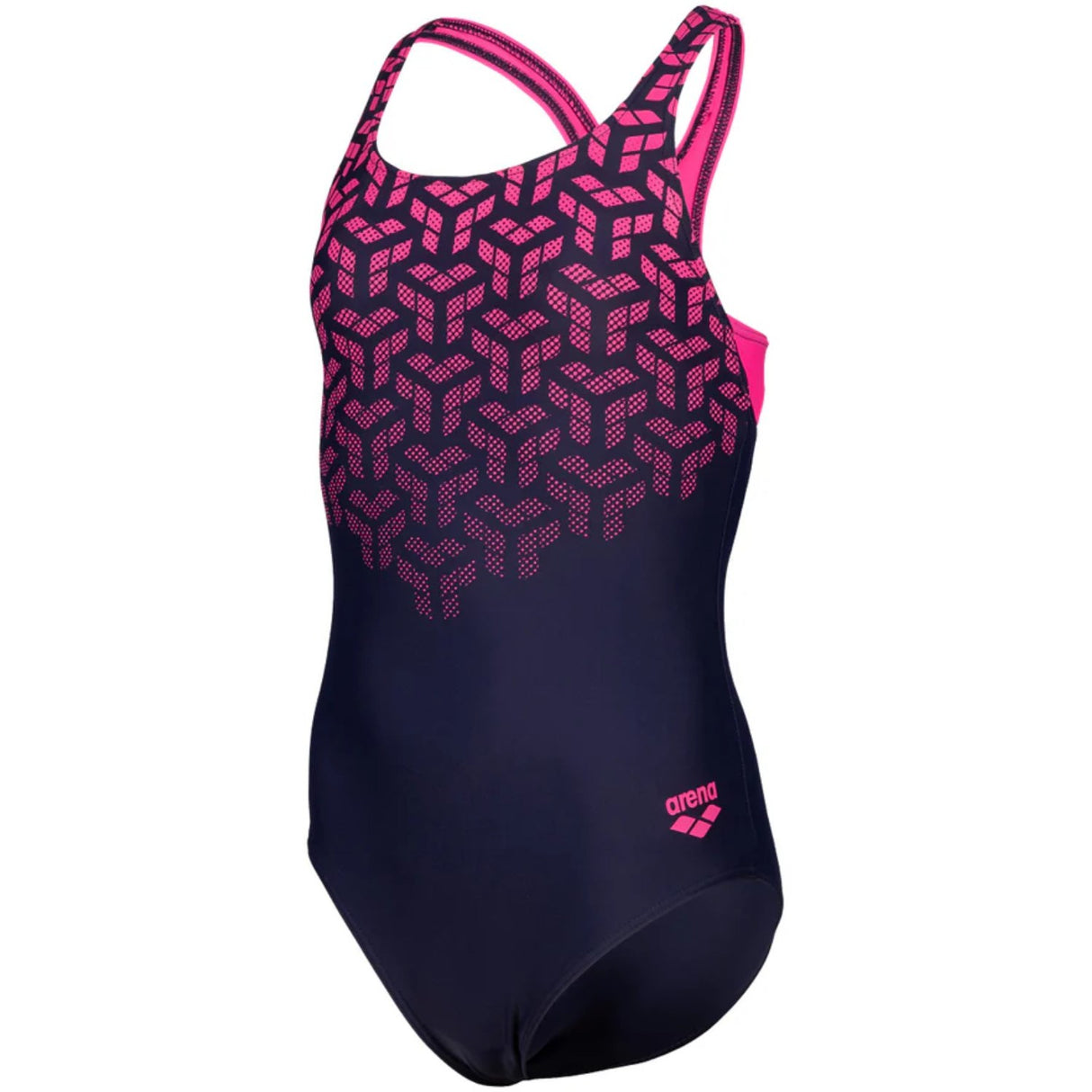 Arena Navy-Shocking Pink Kikko V Swimsuit Swim Pro Back