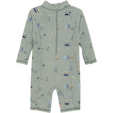 Color Kids Iceberg Green Baby Suit L/S, AOP