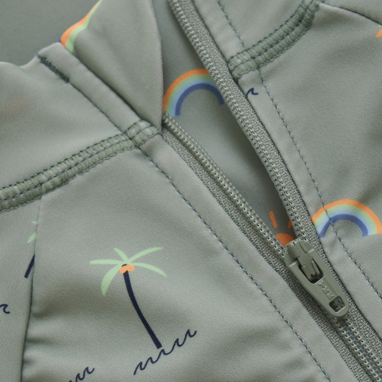 Color Kids Iceberg Green Baby Suit L/S, AOP