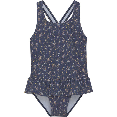 Color Kids Vintage Indigo Swimsuit W. Skirt, AOP