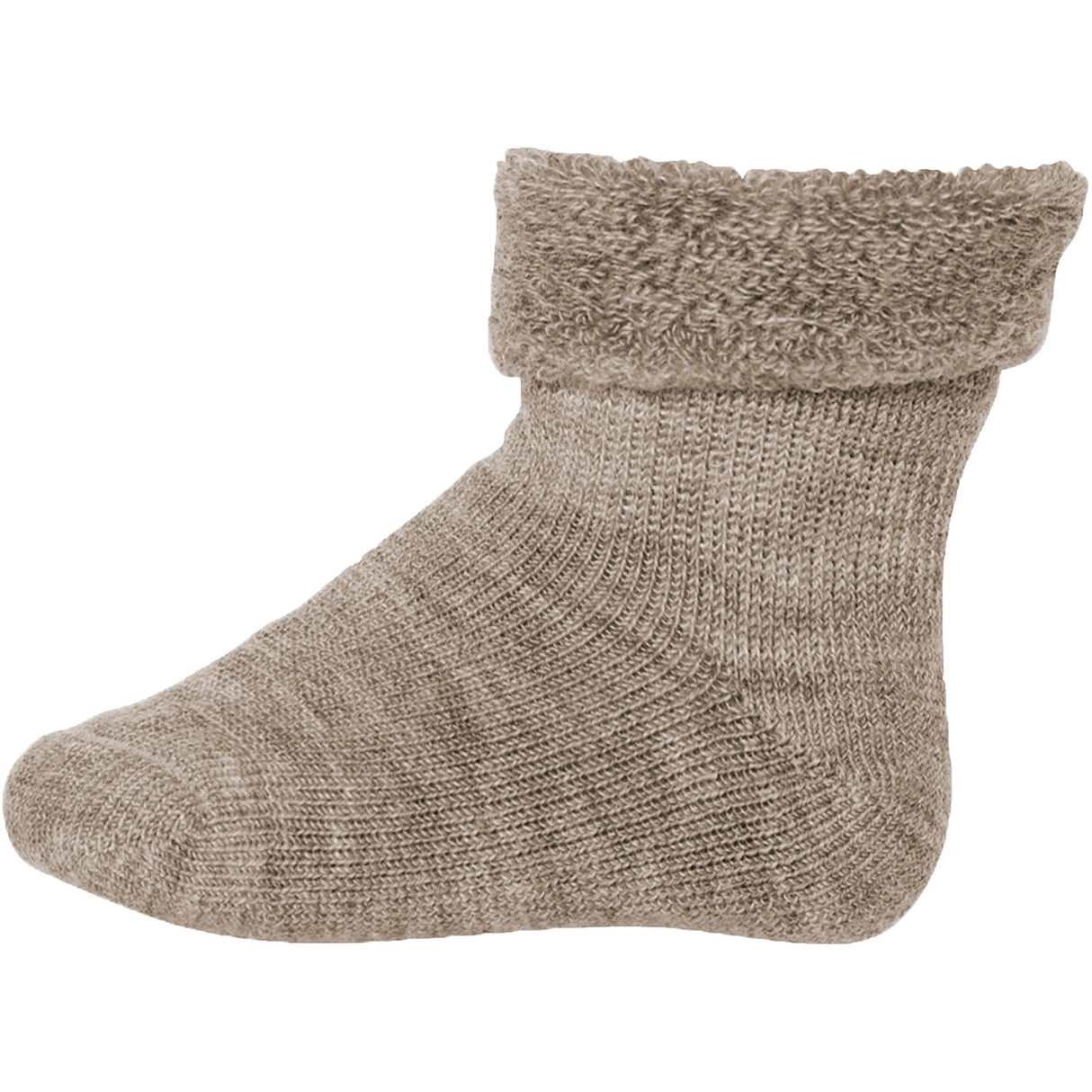 Mp Danmark 722-Light Brown Melange-489 Wool Baby Socks