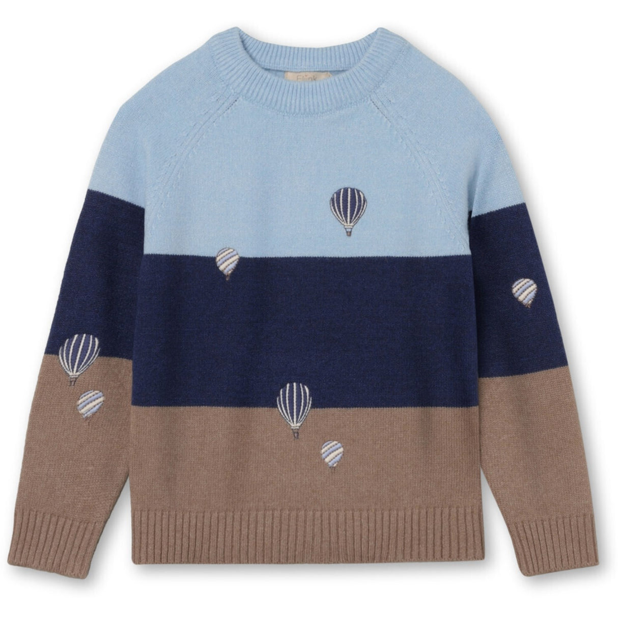 Fliink Blue / Sandshell Stripe Alon Balloon Pullover