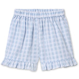 Fliink Dream Blue Check Pari Ruffle Shorts