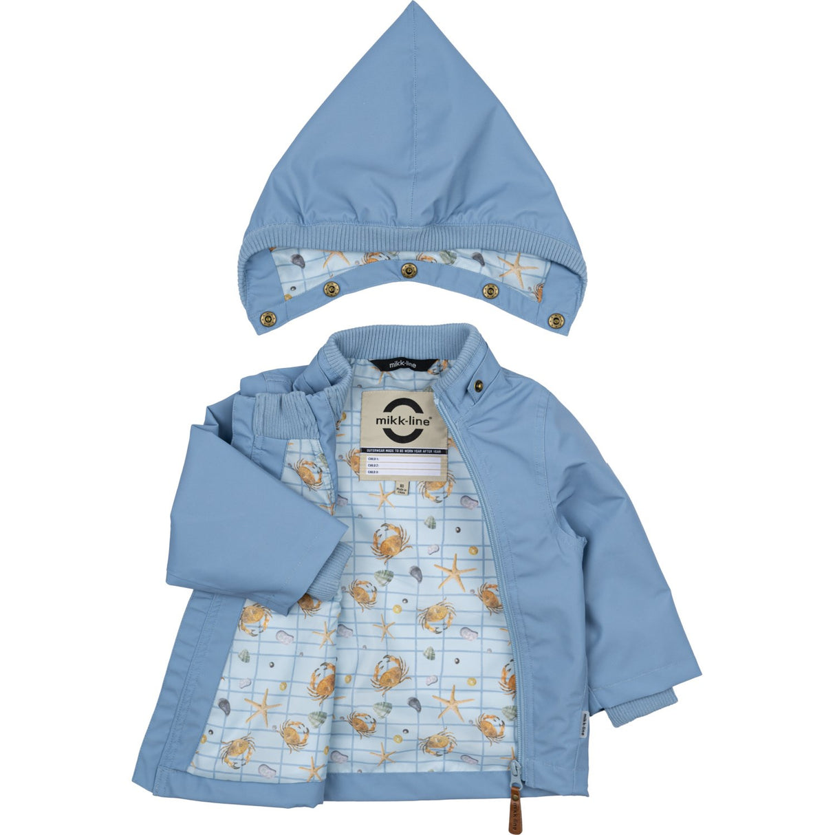 Mikk-Line Faded Denim Polyester Baby Jacket