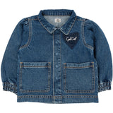 COPENHAGEN COLORS Indigo Blue Washed Organic Denim Hearts Jacket