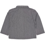 COPENHAGEN COLORS Navy Stripe Striped Twill Jacket W Pockets