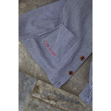 COPENHAGEN COLORS Navy Stripe Striped Twill Jacket W Pockets