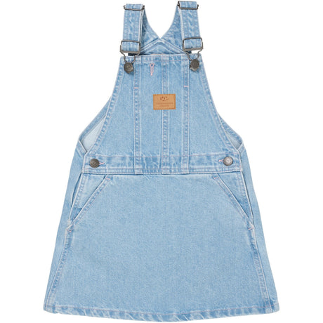 COPENHAGEN COLORS Super Lt Blue Indigo Washed Organic Denim Spencer Dress W Heart