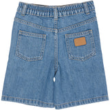 COPENHAGEN COLORS Lt Blue Indigo Washed Organic Wide Leg Denim Shorts
