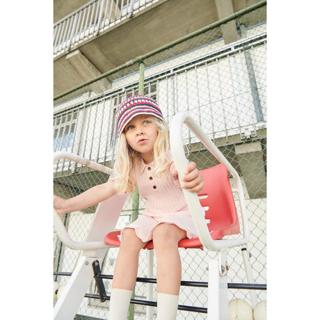 COPENHAGEN COLORS Ballerina/Berry Comb. Rib Knitted Polo