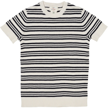 COPENHAGEN COLORS Navy Stripe Knitted Rib T-shirt