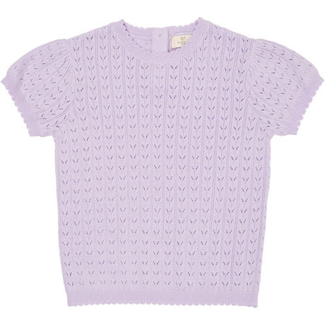 COPENHAGEN COLORS Lavender Knitted Pointelle T-shirt