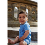 COPENHAGEN COLORS Sky Blue Comb. Pique Polo Romper