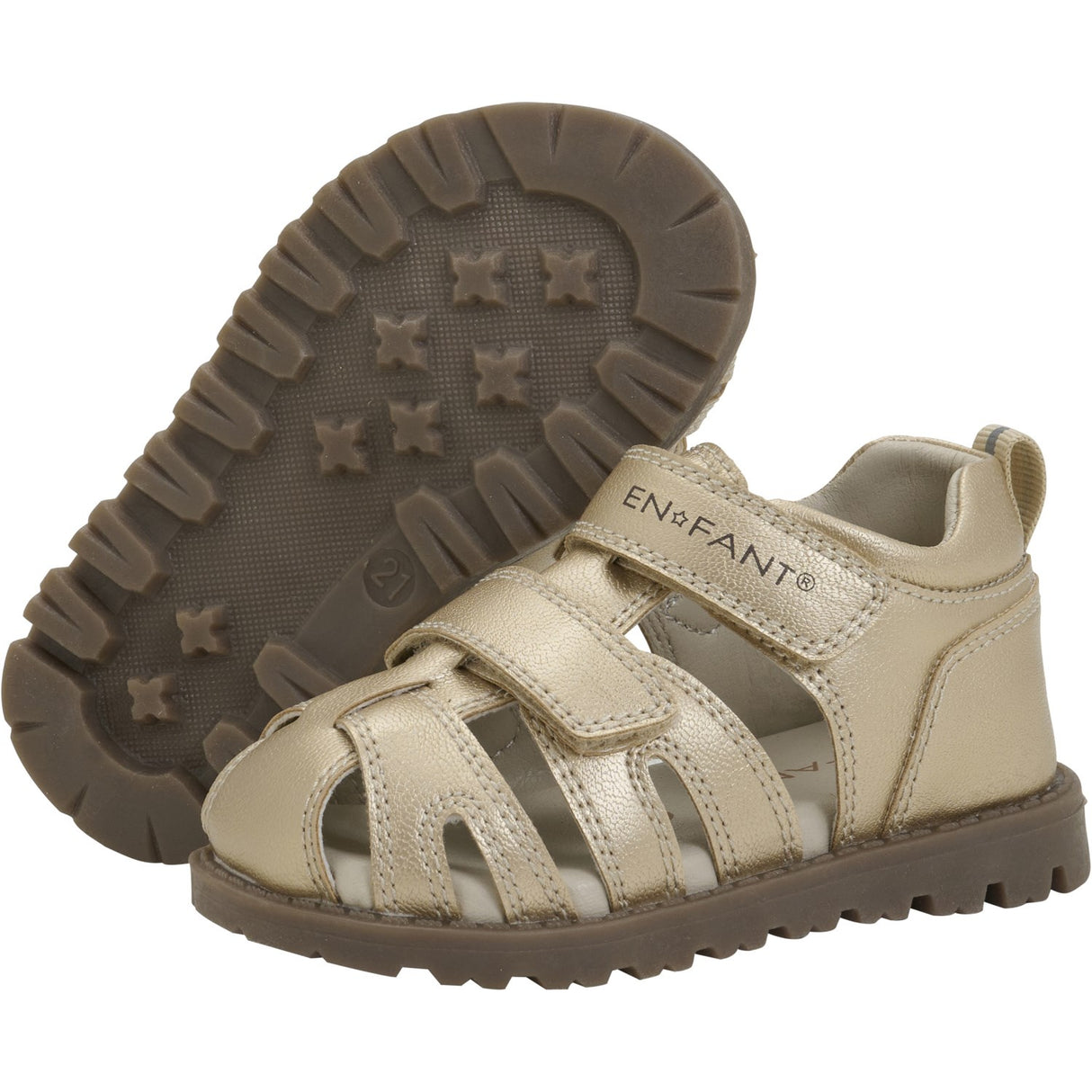 En Fant Champagne Beige Sandal Velcro