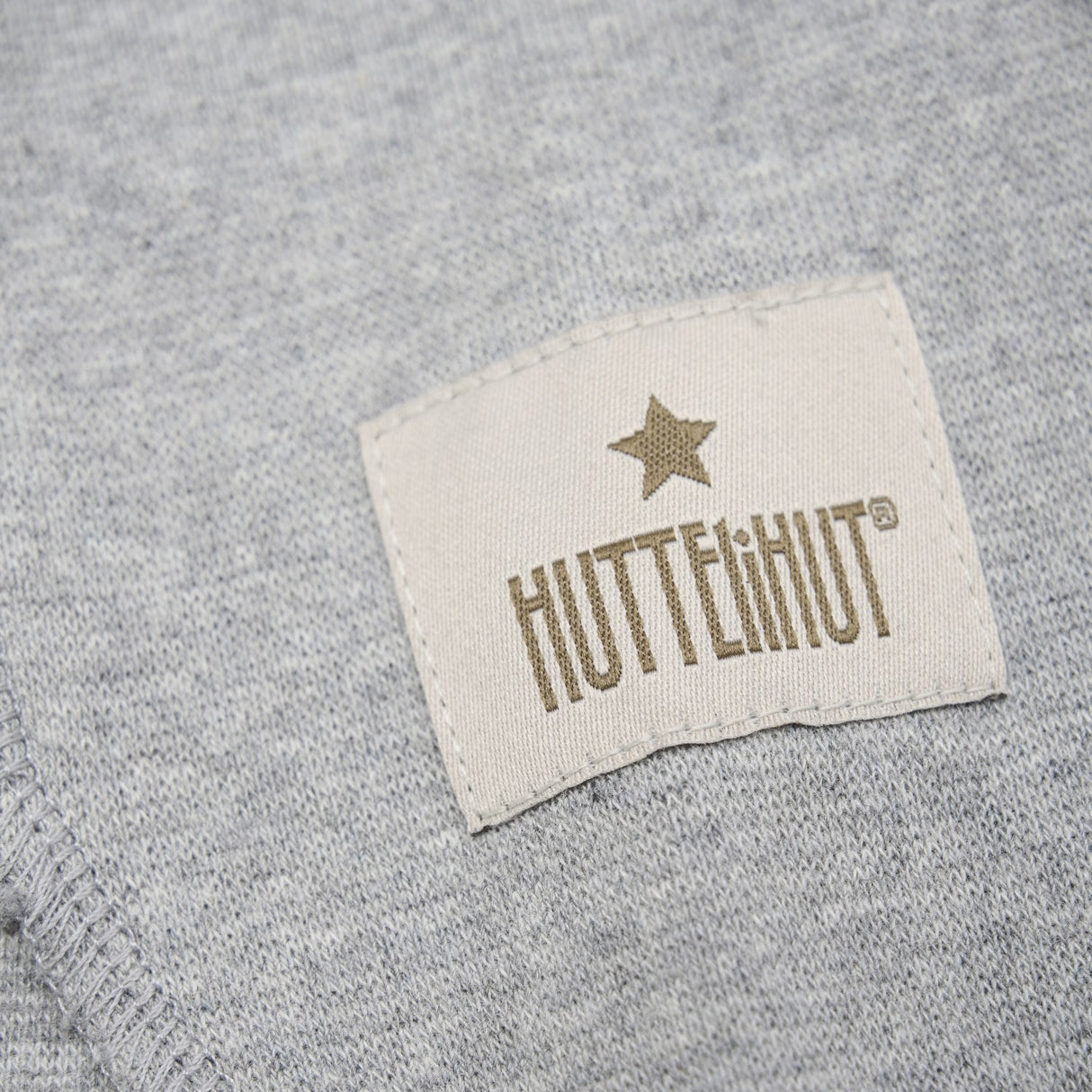 Huttelihut Light Grey Melange Balaclava Ears Cotton Rib