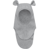 Huttelihut Light Grey Melange Balaclava Ears Cotton Fleece