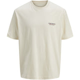 Jack & Jones Junior Antique White Islington Type T-Shirt Crew Neck