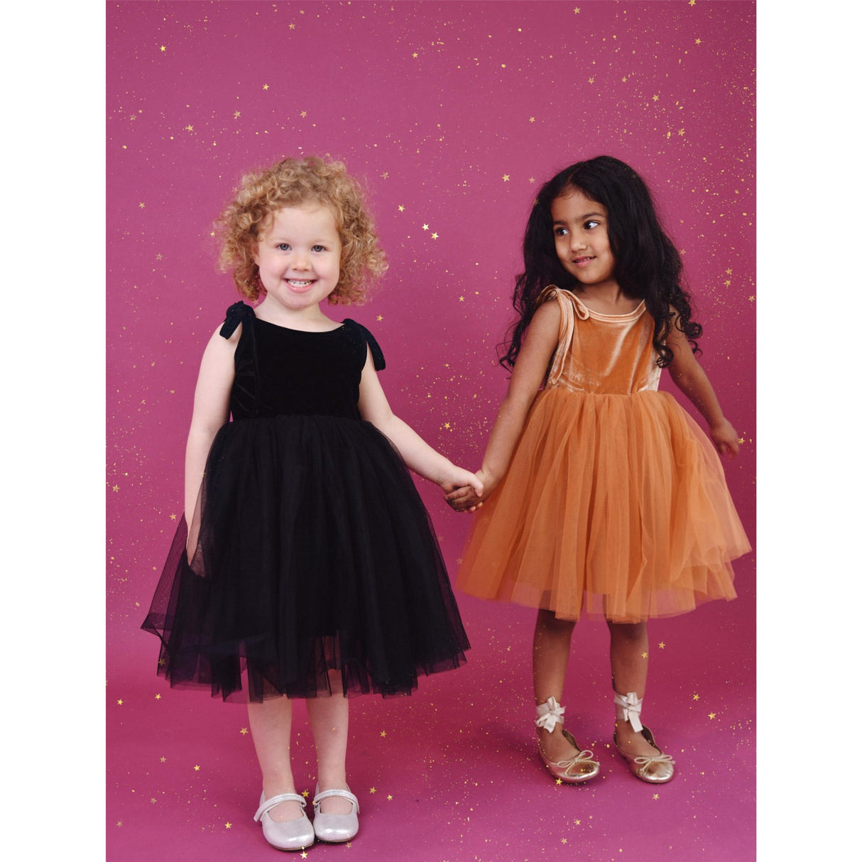 Dolly by Le Petit Tom Black Dolly Universe Velvet Cosmic Strings Tutu Dress