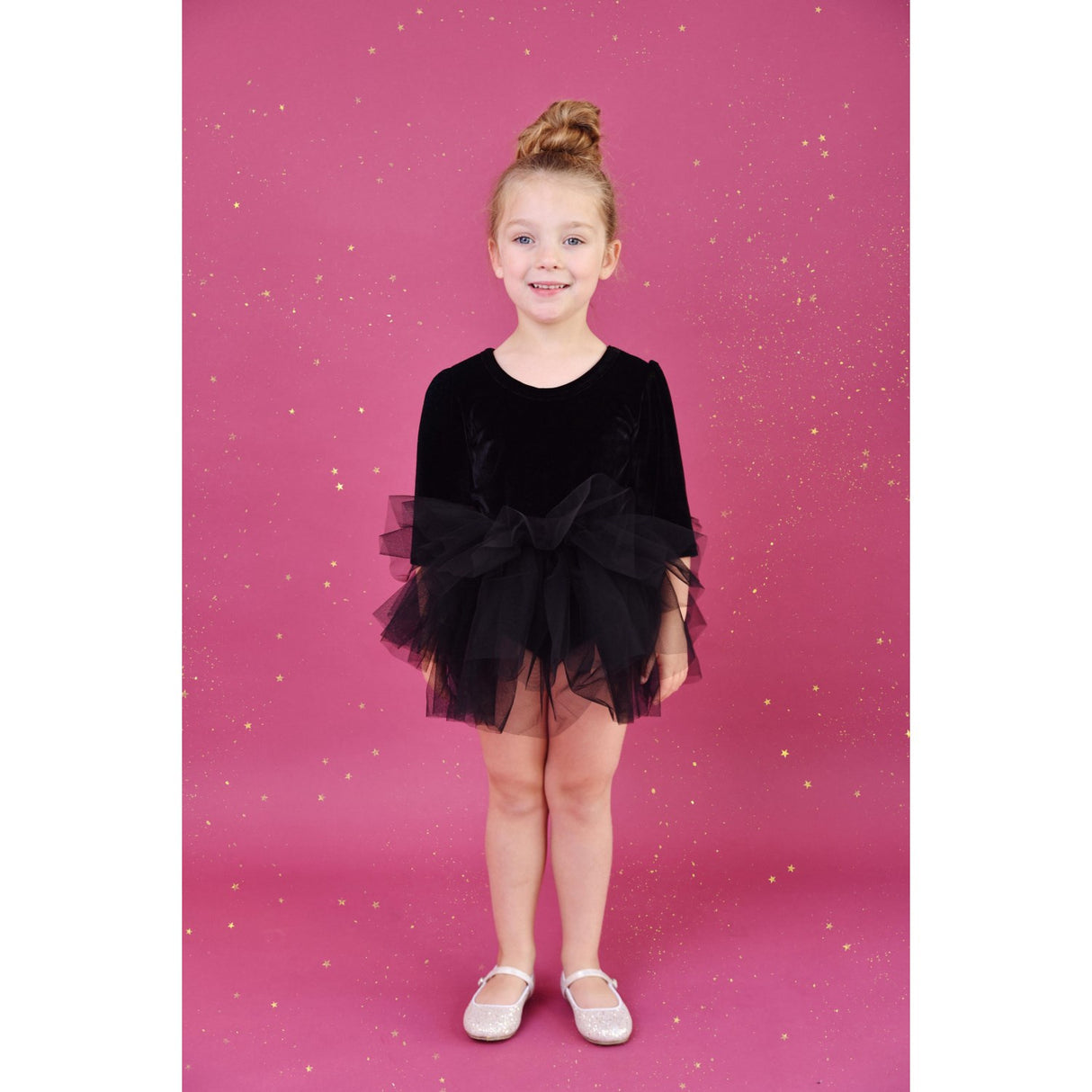 Dolly by Le Petit Tom Black Dolly Universe Velvet Planet Tutu Dress