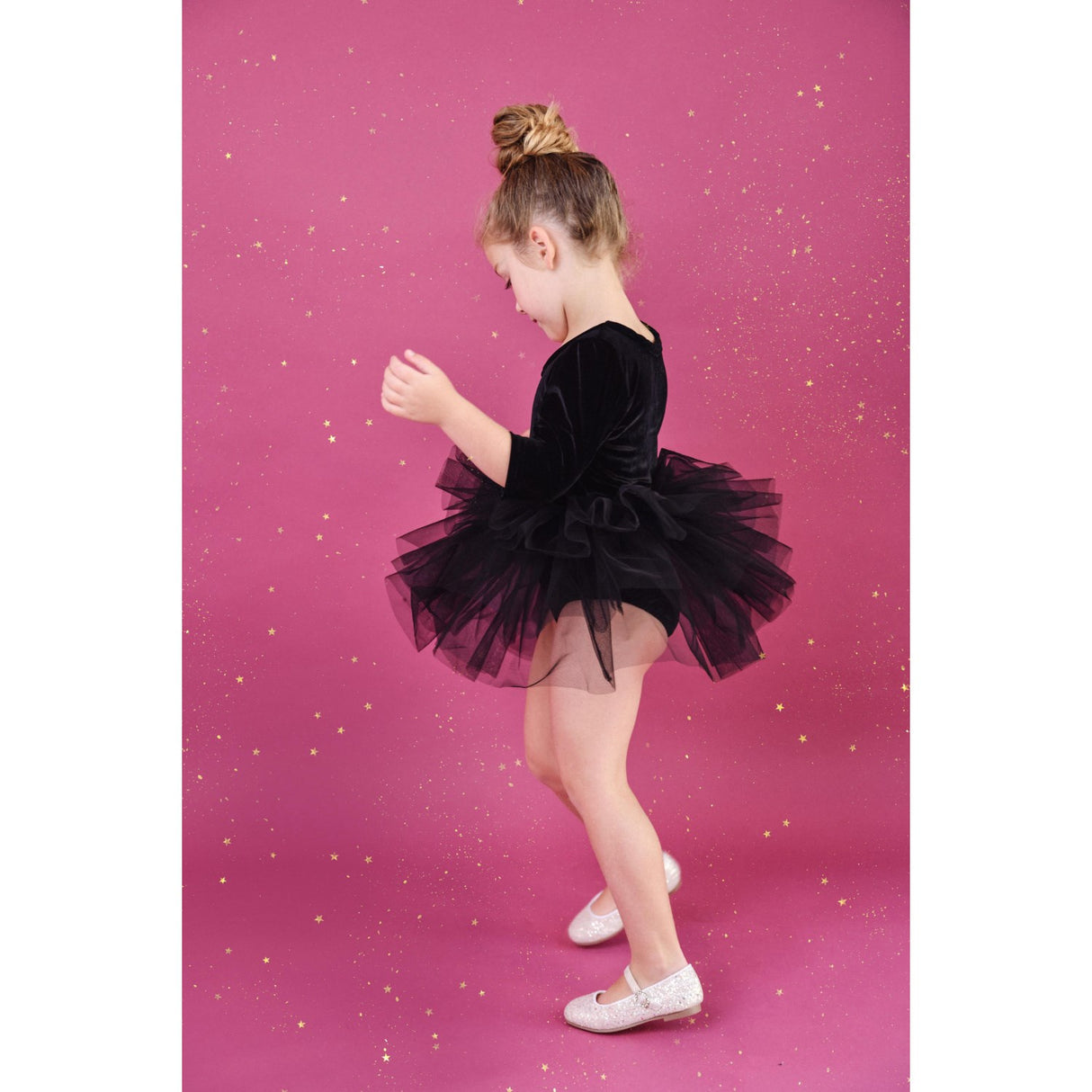 Dolly by Le Petit Tom Black Dolly Universe Velvet Planet Tutu Dress