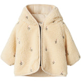 Lil'Atelier Bleached Sand Nalo Loose Sherpa Jacket