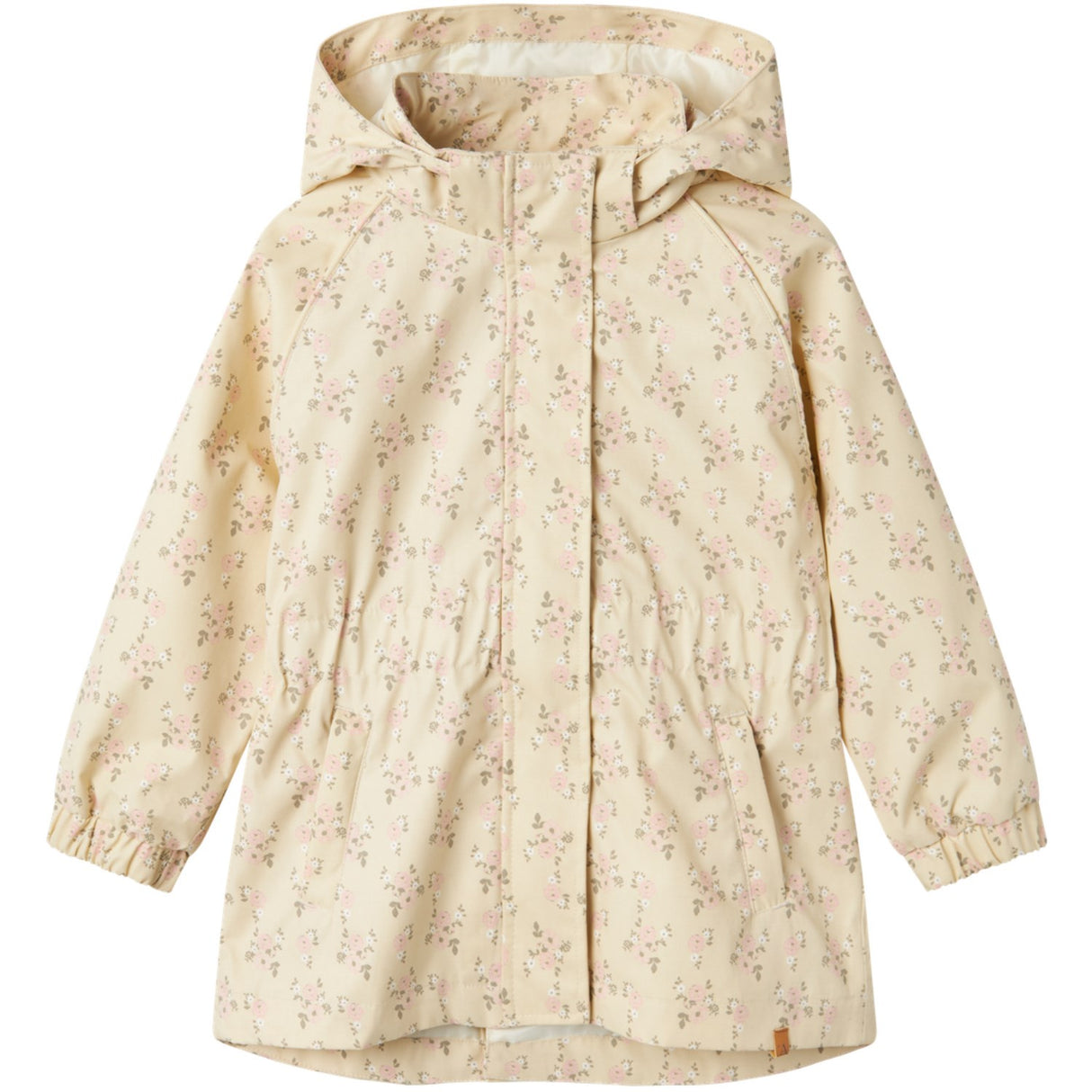 Lil'Atelier Bleached Sand Gerda Long Jacket AOP Fo