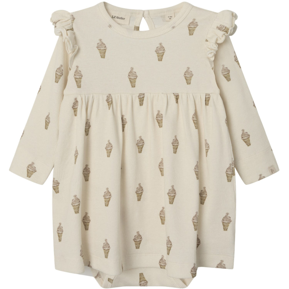 Lil'Atelier Turtledove Ice Cream Gavo Enk Body Dress
