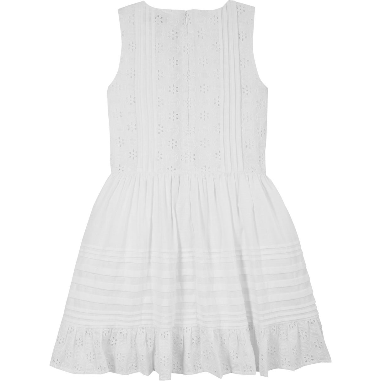 Tommy Hilfiger White Embroidered Cotton Dress